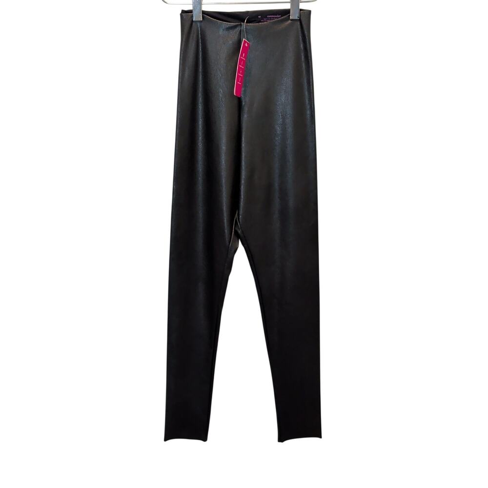 NWT Commando Evereve Women's Sz XS Black Faux Leather Vegan 7/8 Leggings Pants